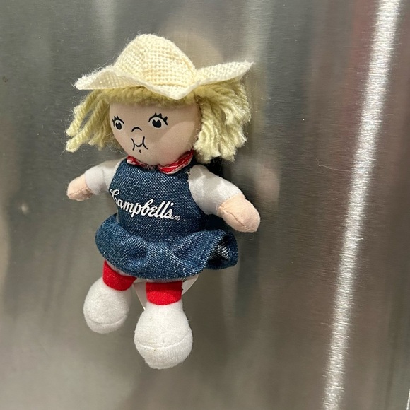 Vintage 2002 Campbell's Soup Kids Girl Doll Collectible Plush Fridge Magnet 4” - Picture 6 of 6